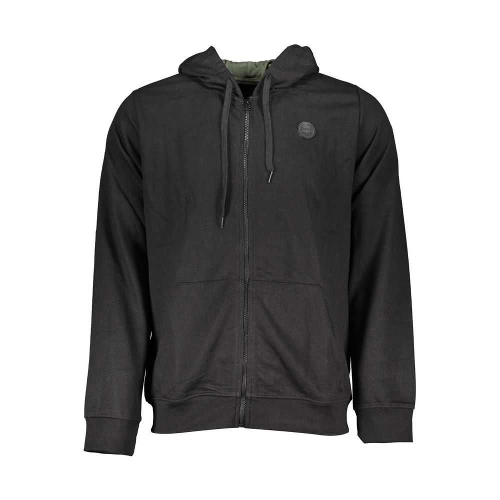 Gianmarco Venturi Black Cotton Men's Hooded Sweatshirt - Luxe Nova