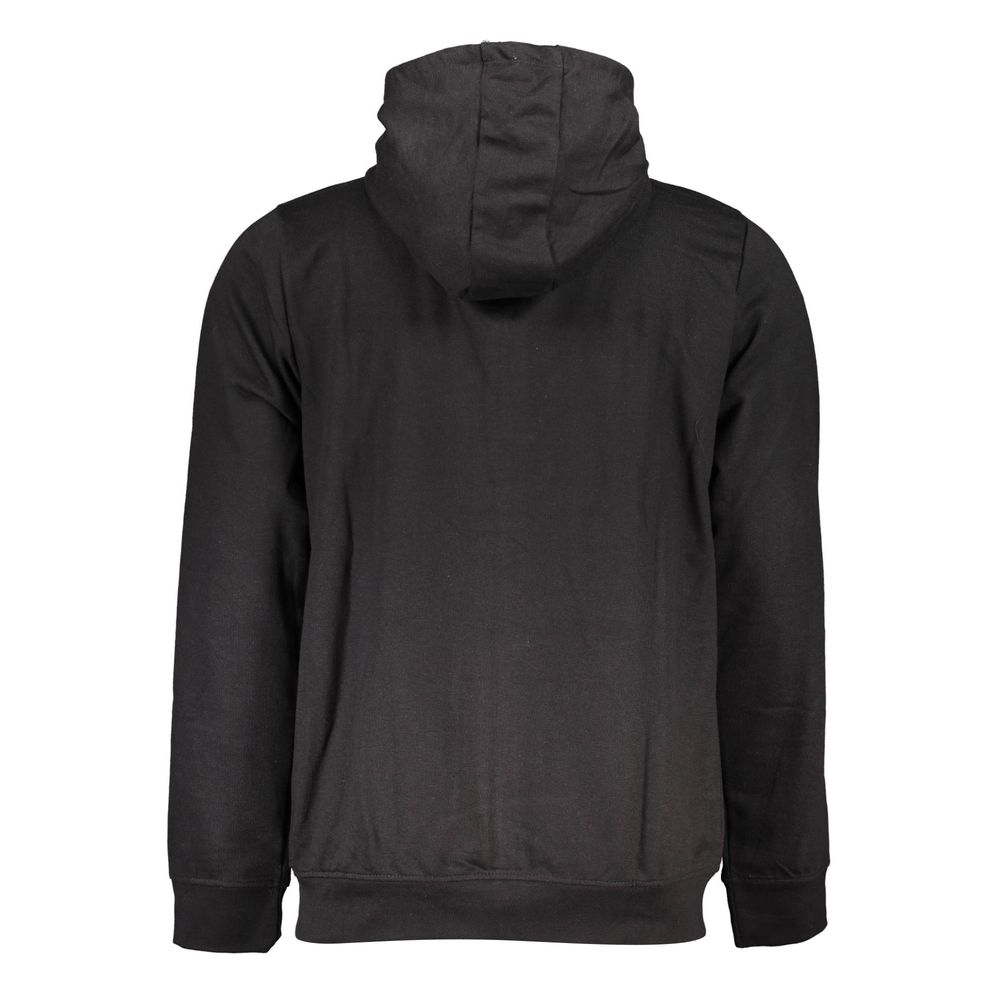 Gianmarco Venturi Black Cotton Men's Hooded Sweatshirt - Luxe Nova