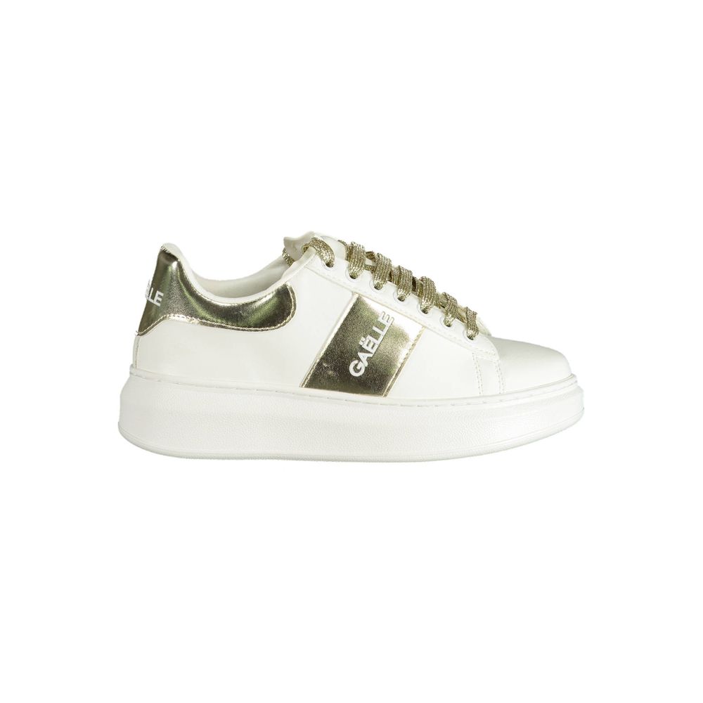 Gaelle Paris Bianco Polyurethane Women Sneaker - Luxe Nova