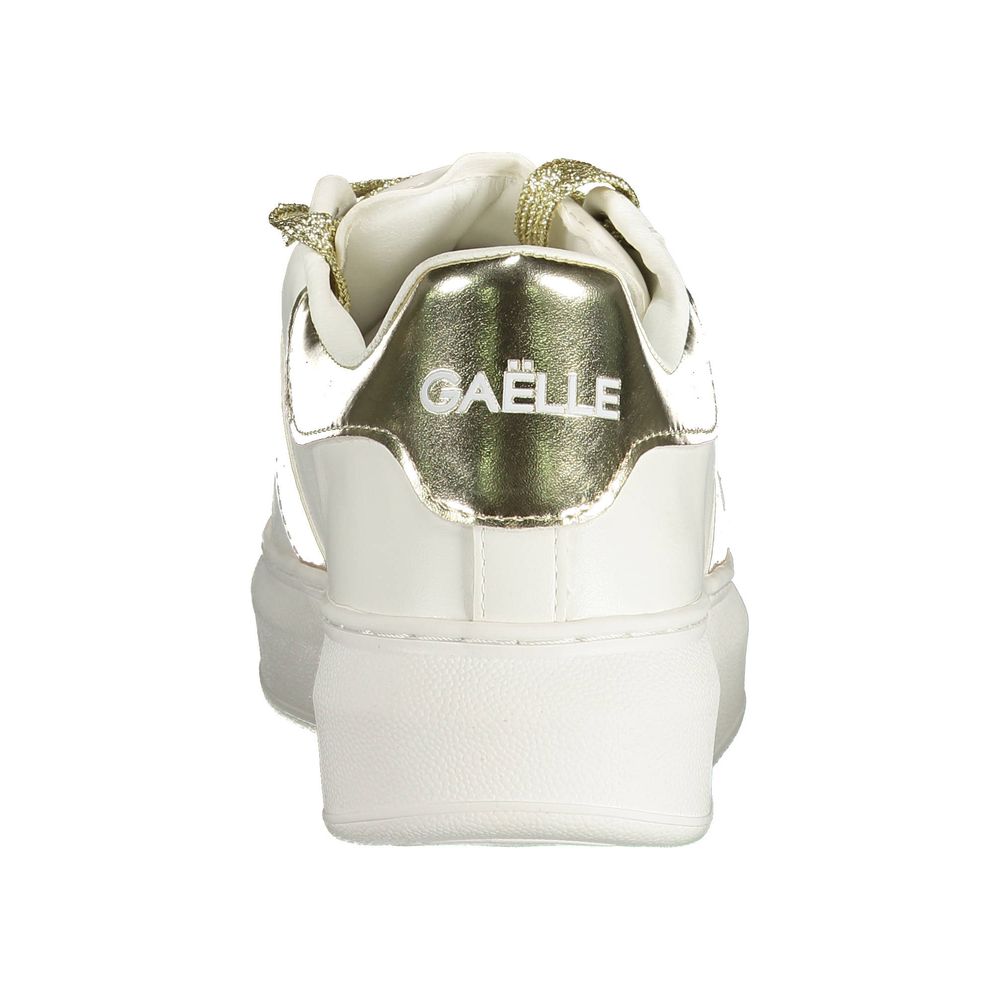 Gaelle Paris Bianco Polyurethane Women Sneaker - Luxe Nova