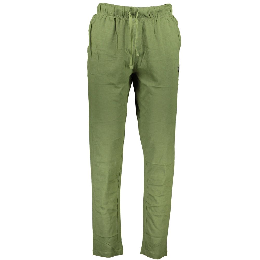 Gianmarco Venturi Verde Cotton Men's Sport Trouser - Luxe Nova