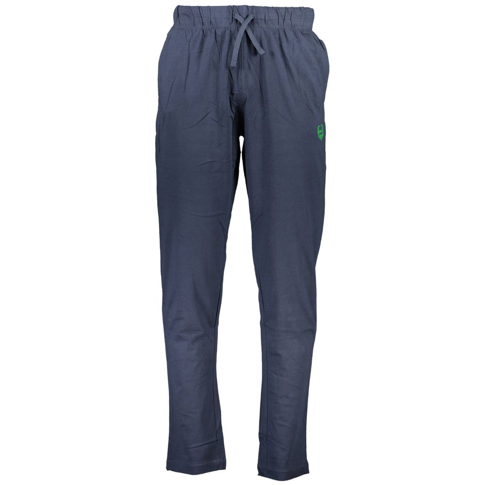 Gianmarco Venturi Blue Cotton Men's Track Pant - Luxe Nova