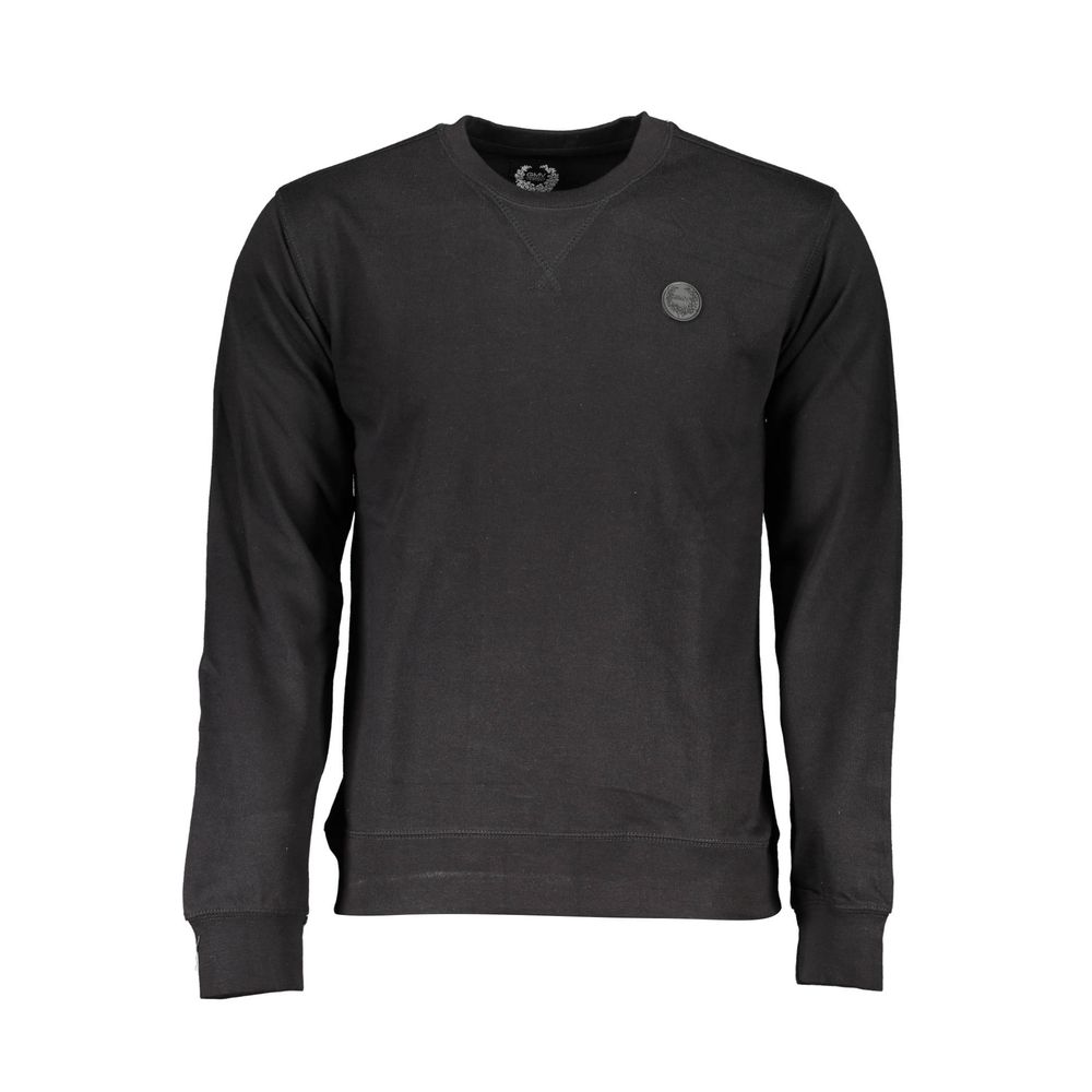 Gianmarco Venturi Black Cotton Men Sweatshirt - Luxe Nova
