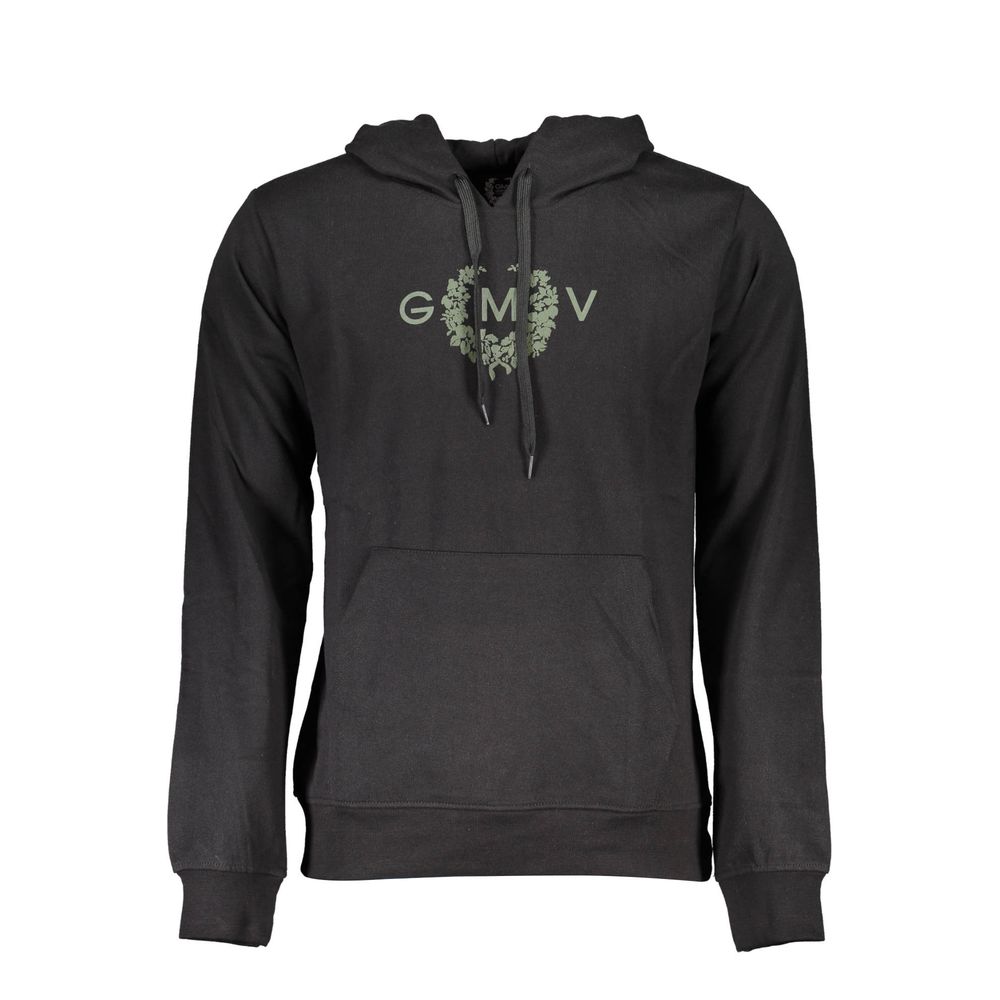 Gianmarco Venturi Nero Cotton Men Sweatshirt - Luxe Nova