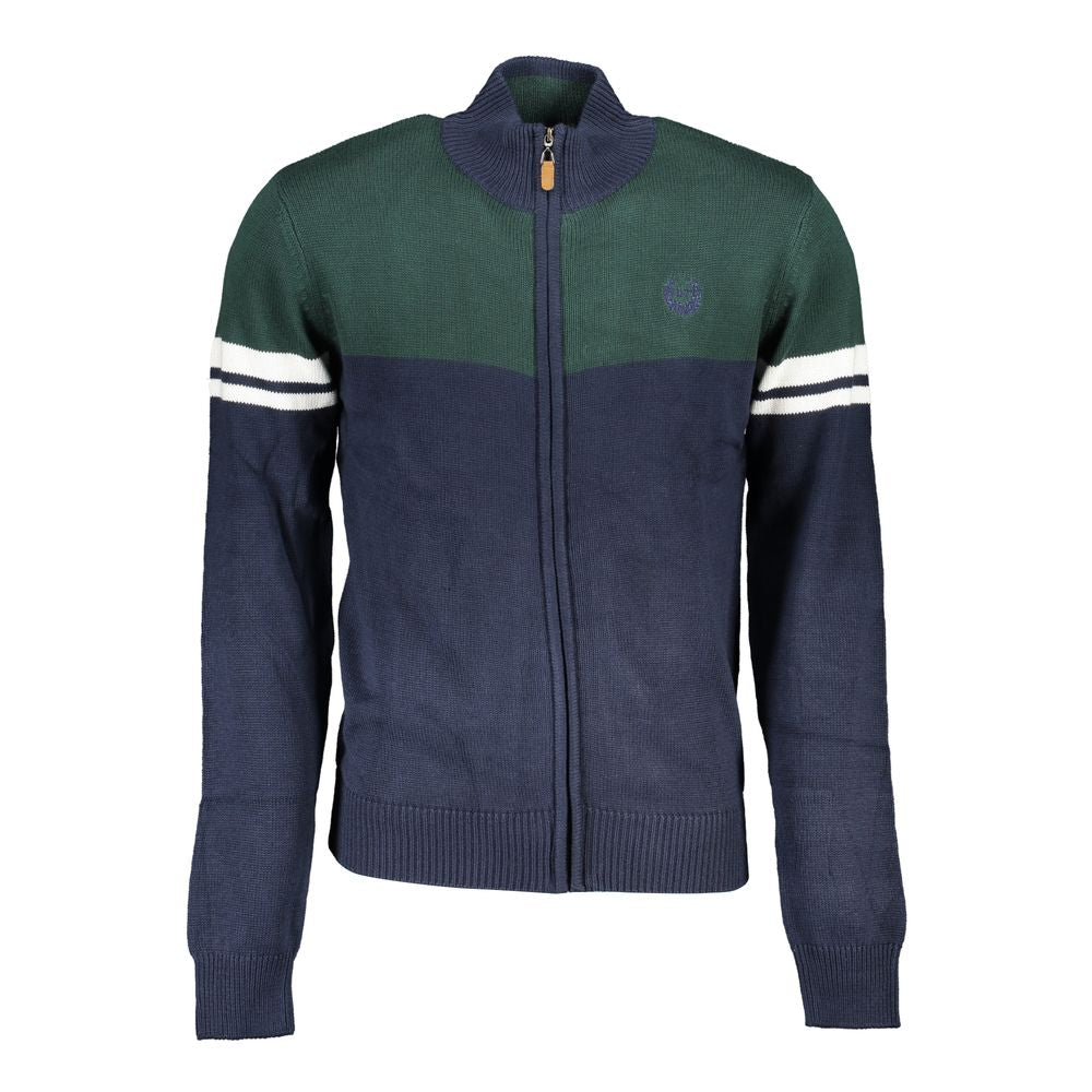 Gianmarco Venturi Blue Cotton Men's Cardigan - Luxe Nova