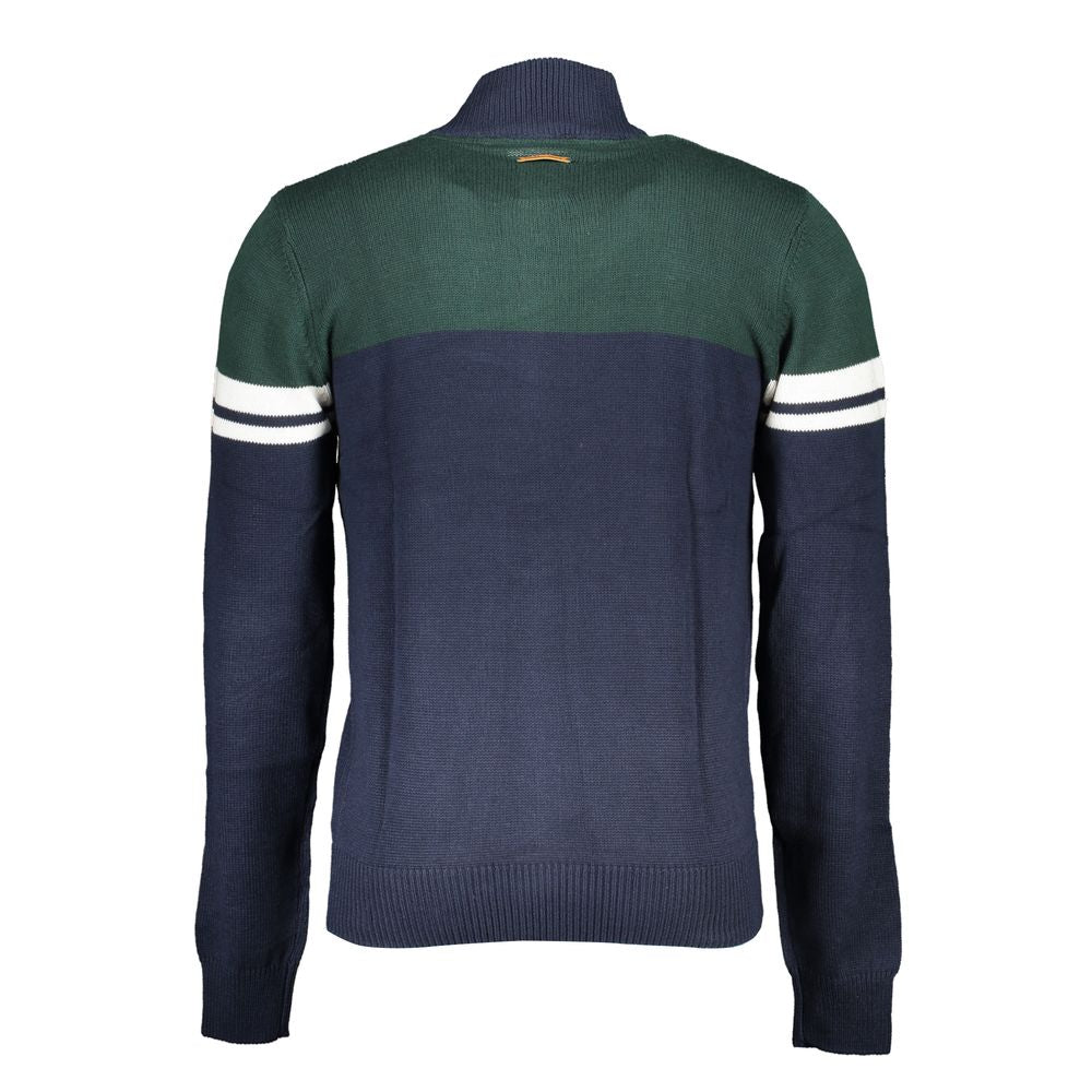 Gianmarco Venturi Blue Cotton Men's Cardigan - Luxe Nova