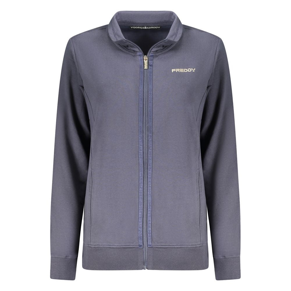 Freddy Blue Cotton Women Sweatshirt