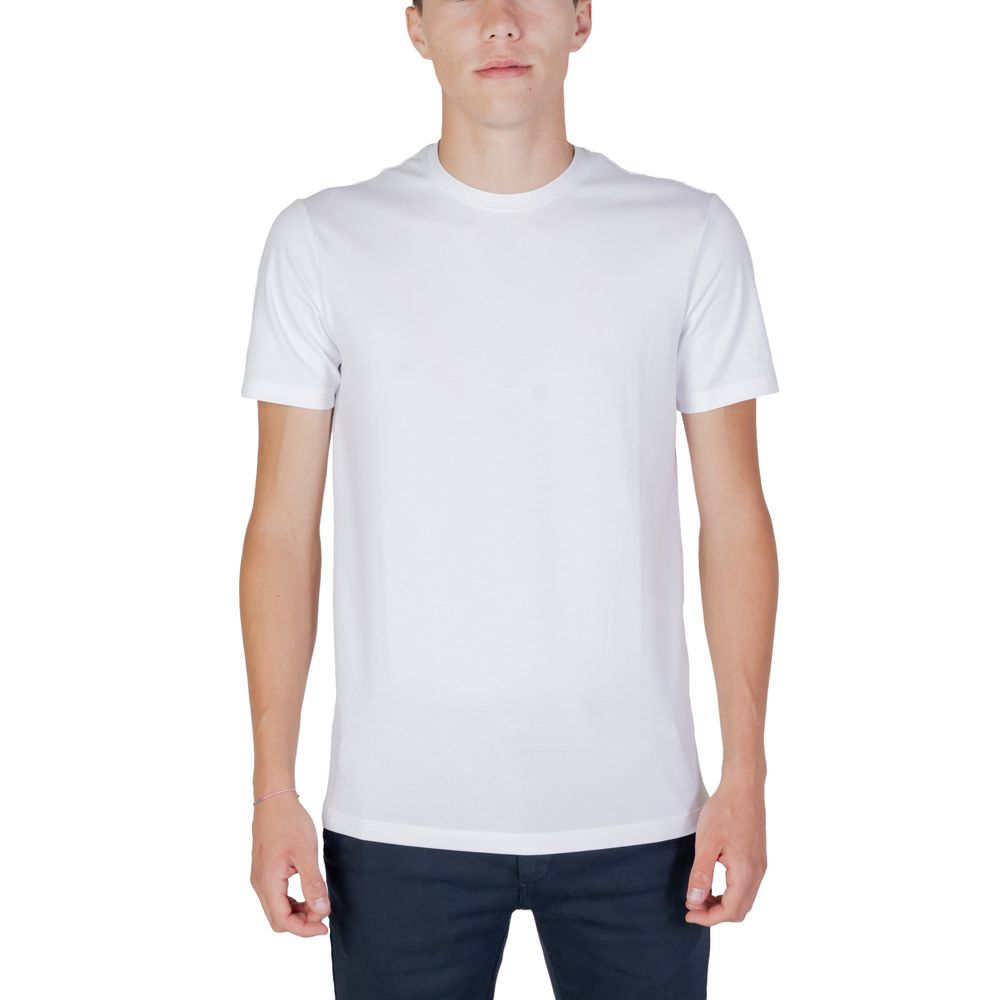 Armani Exchange White Cotton T-Shirt - Luxe Nova