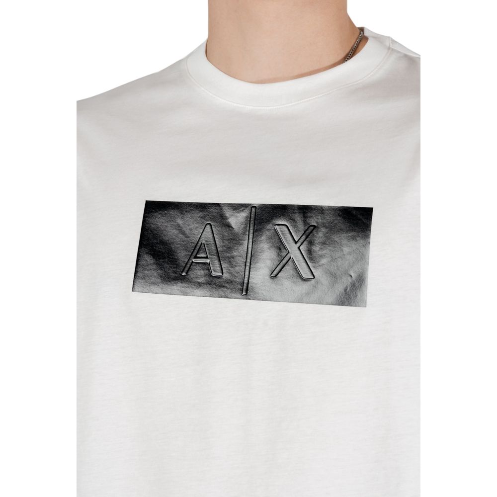Armani Exchange White Cotton T-Shirt - Luxe Nova