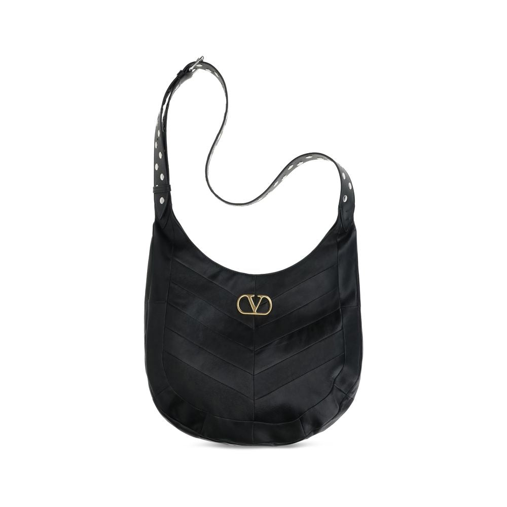 Valentino Garavani Black Lamb Ovis Aries Aries Shoulder Bag - Luxe Nova