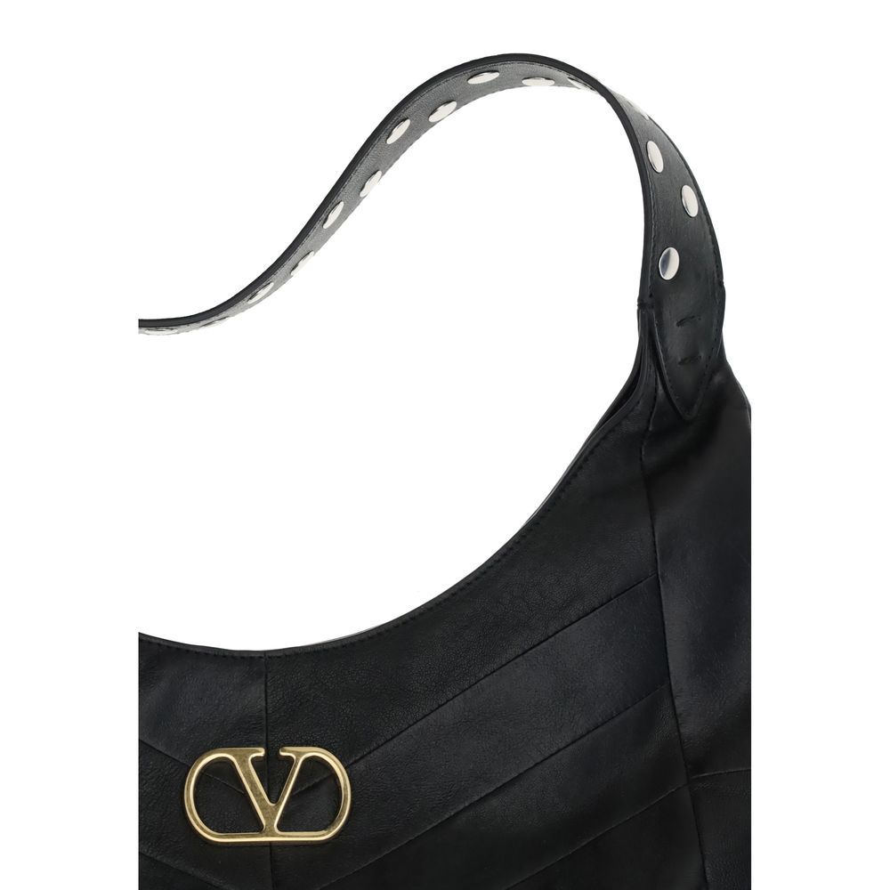 Valentino Garavani Black Lamb Ovis Aries Aries Shoulder Bag - Luxe Nova