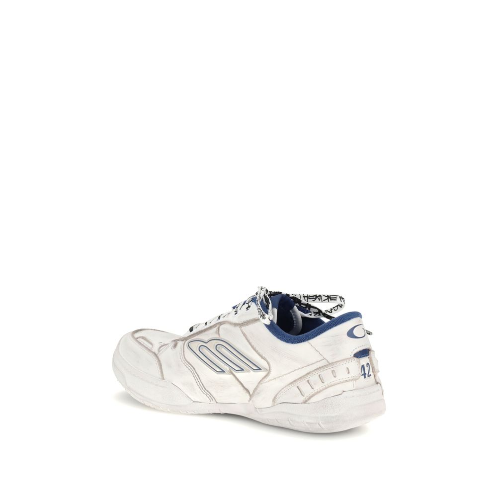 Balenciaga Gray Calf Leather Bos Taurus Athletic Sneakers - Luxe Nova
