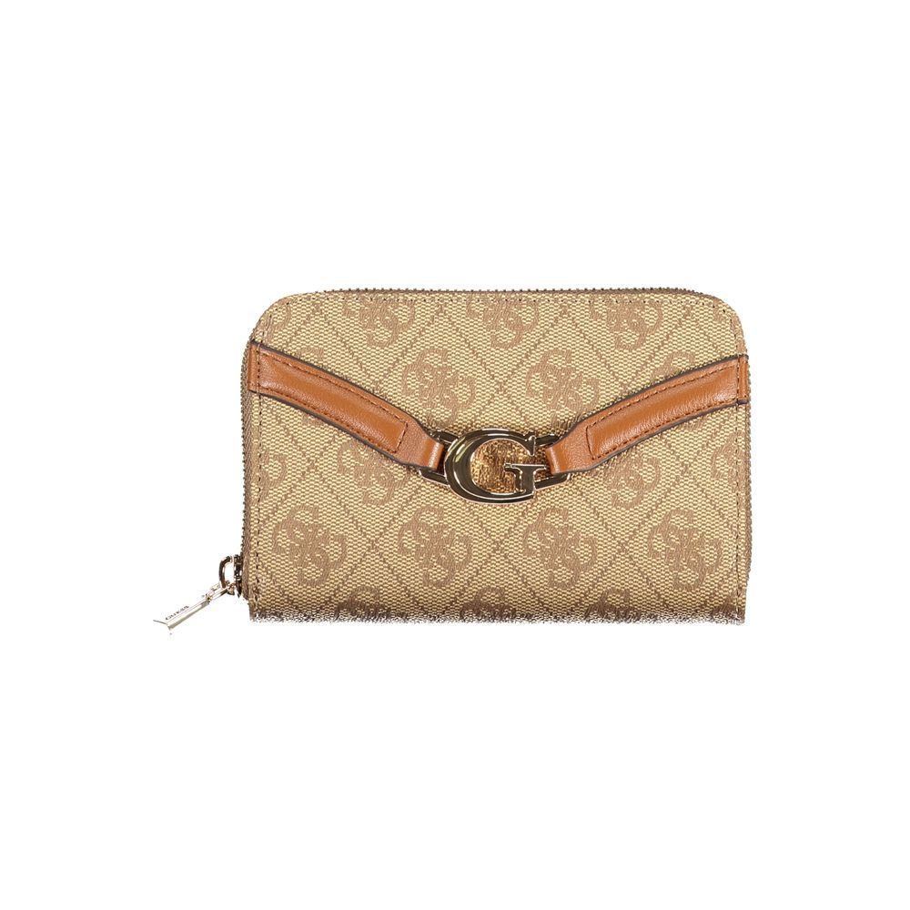 Guess Jeans Beige Polyurethane Women Wallet - Luxe Nova