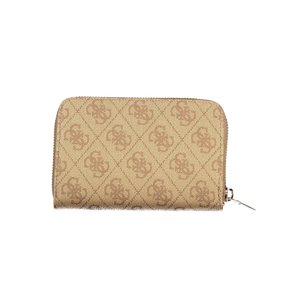 Guess Jeans Beige Polyurethane Women Wallet - Luxe Nova
