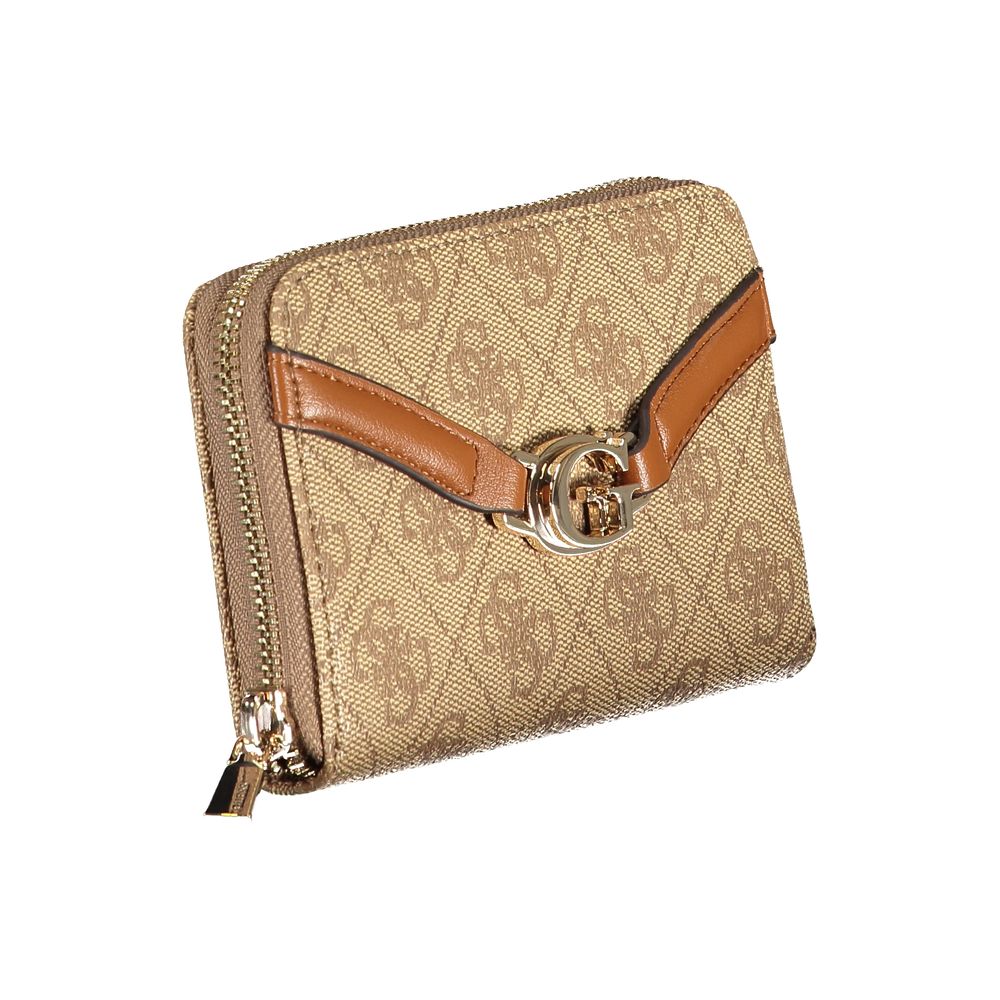 Guess Jeans Beige Polyurethane Women Wallet - Luxe Nova