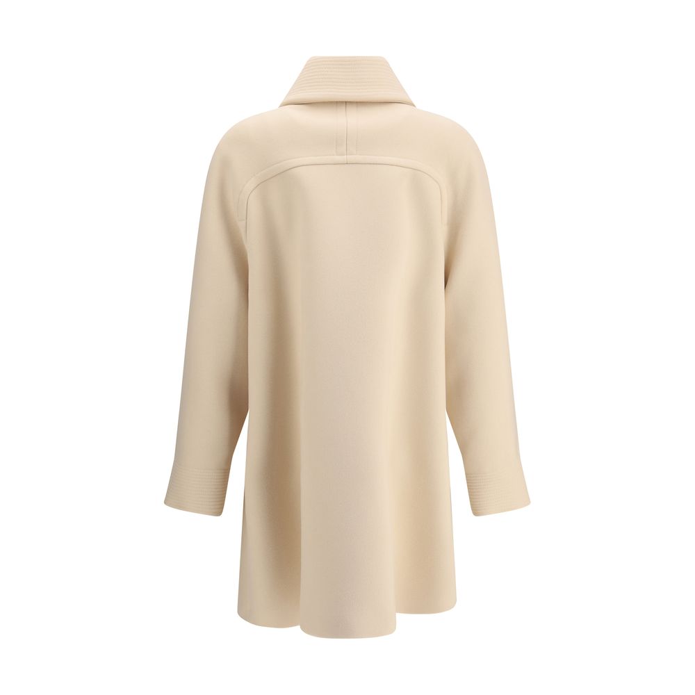 Valentino Beige Fleece Wool Coat