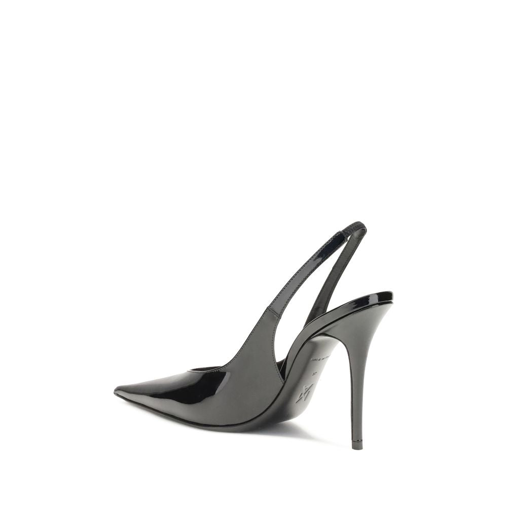 Amina Muaddi Black Leather Pumps - Luxe Nova