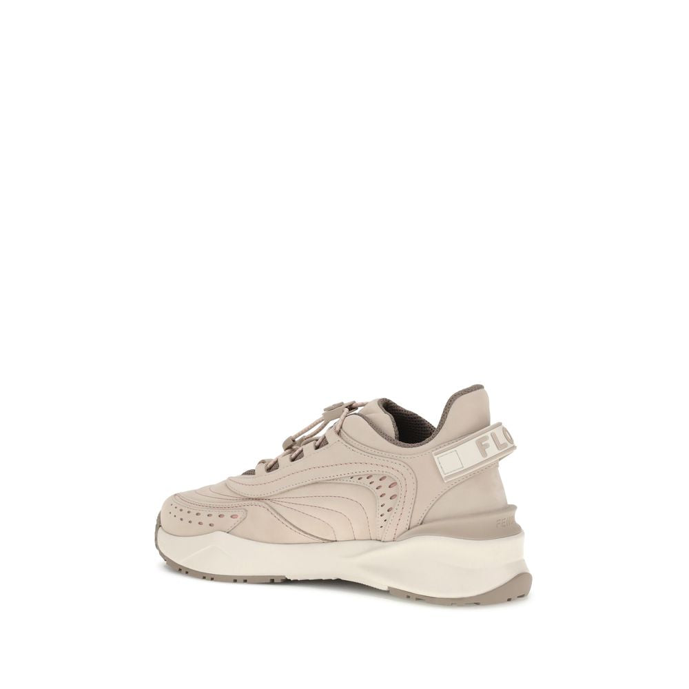 Fendi Beige Rubber Athletic Sneakers
