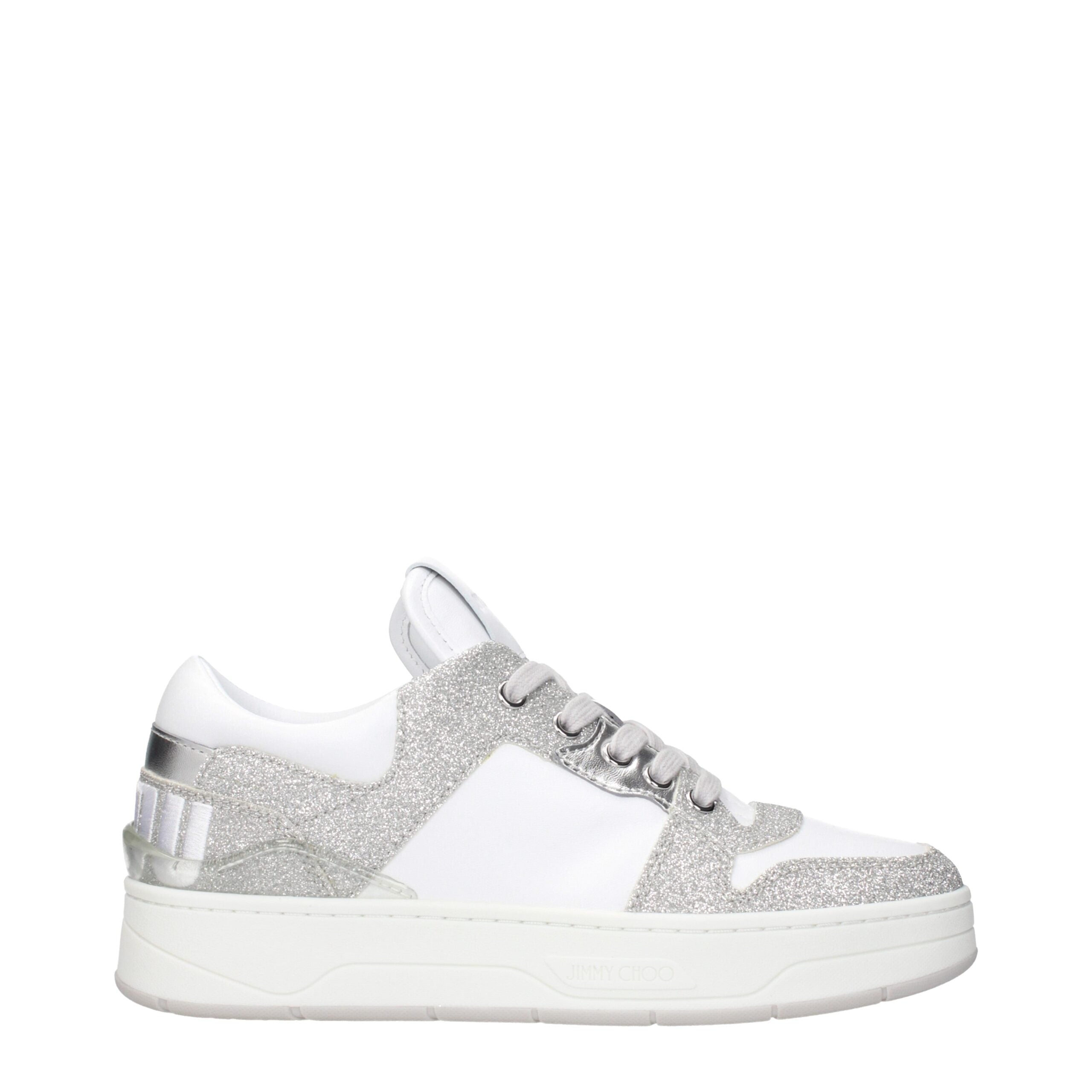 Jimmy Choo White Leather Low Top Sneakers - Luxe Nova