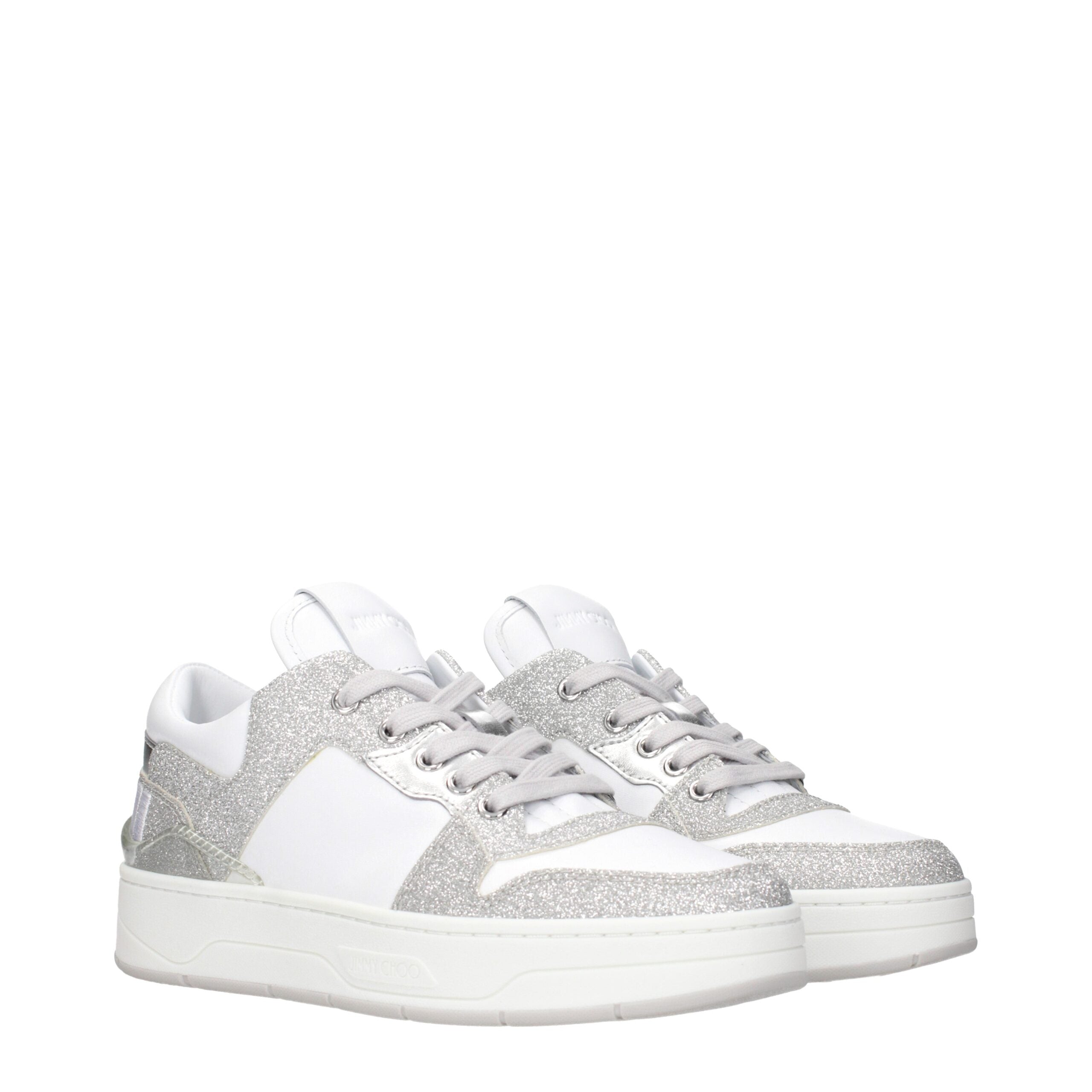 Jimmy Choo White Leather Low Top Sneakers - Luxe Nova