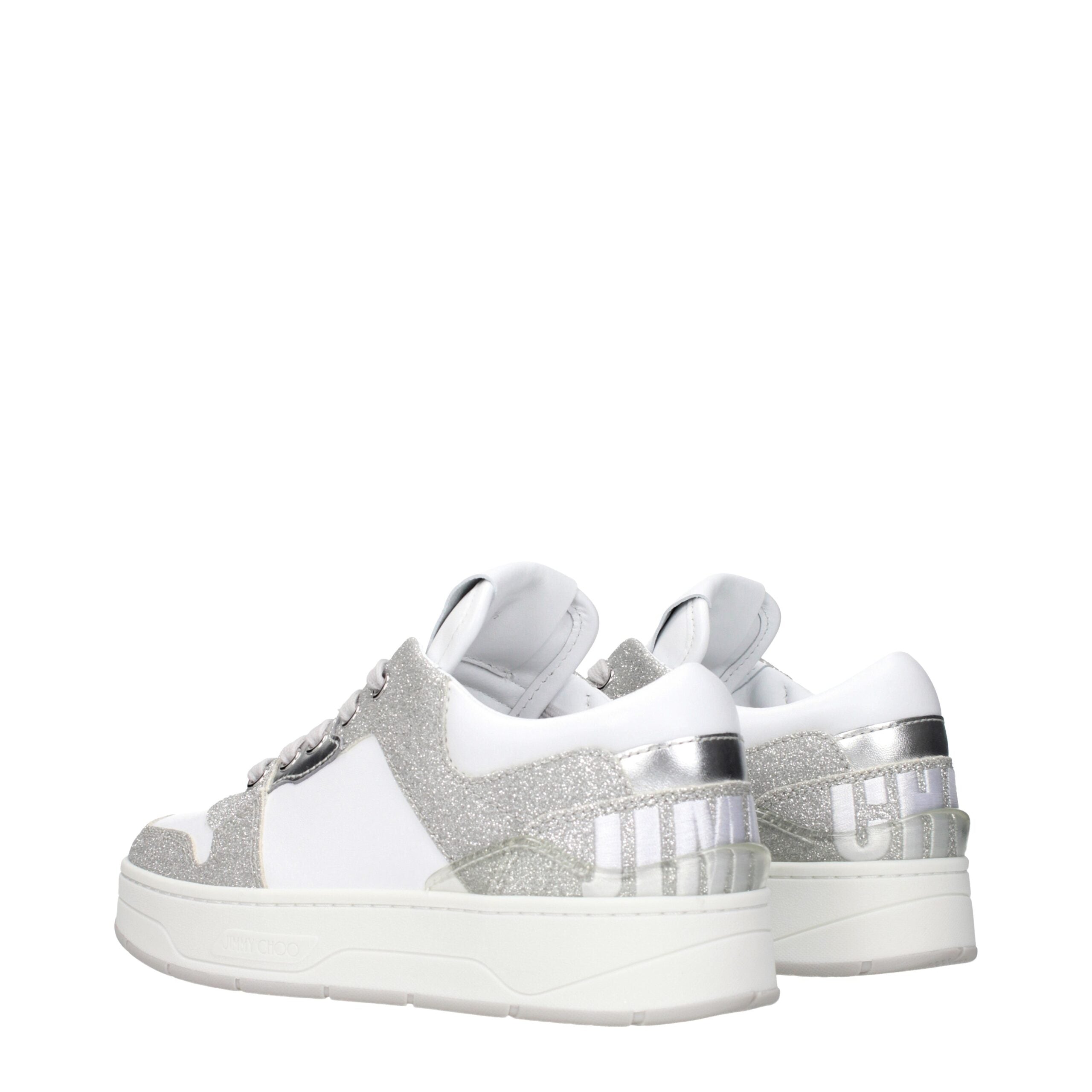Jimmy Choo White Leather Low Top Sneakers - Luxe Nova