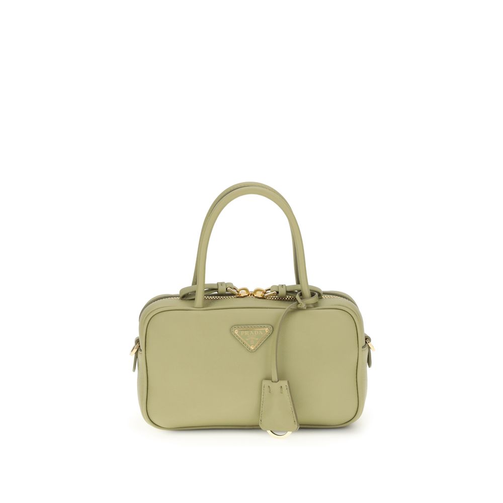 Prada Bicolor Calf Leather Bos Taurus Handbag
