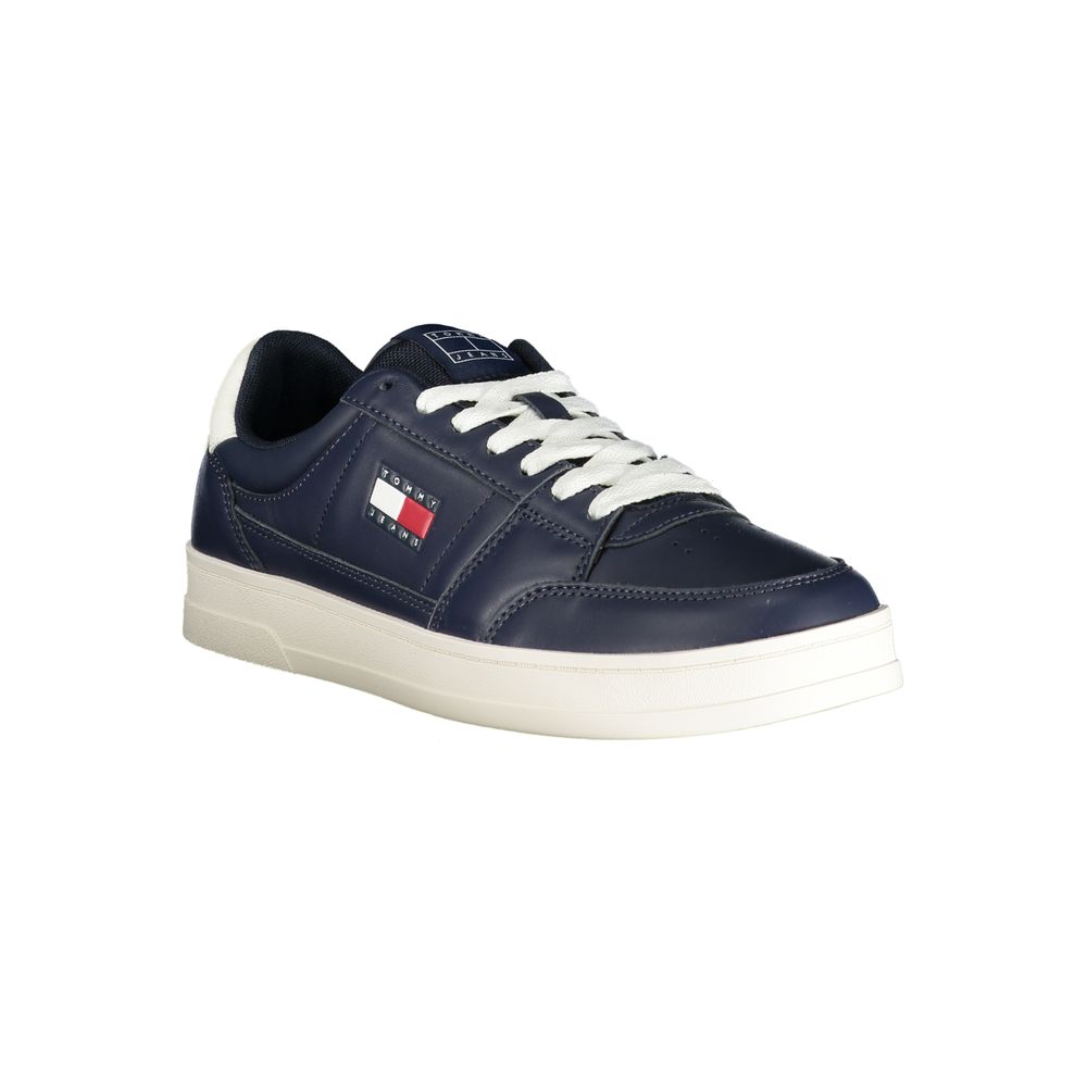 Tommy Hilfiger Blue Leather Men Sneaker - Luxe Nova