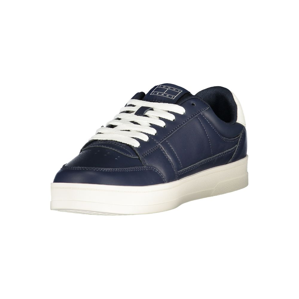 Tommy Hilfiger Blue Leather Men Sneaker - Luxe Nova