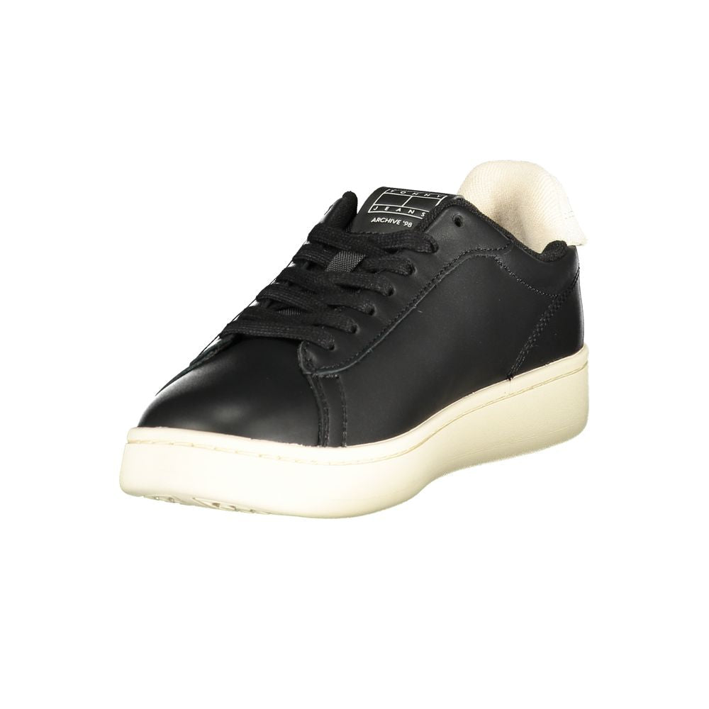 Tommy Hilfiger Black Polyurethane Women's Sneaker - Luxe Nova