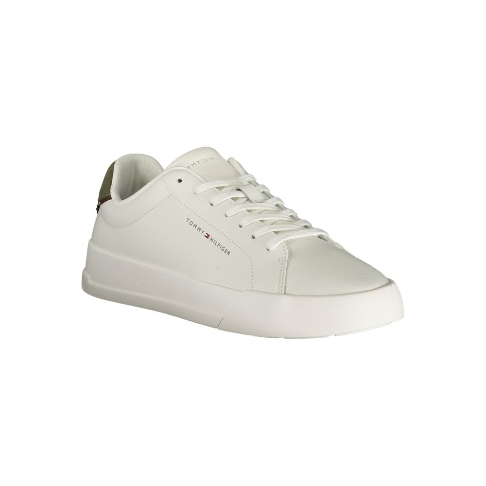 Tommy Hilfiger White Polyurethane Men Sneaker - Luxe Nova
