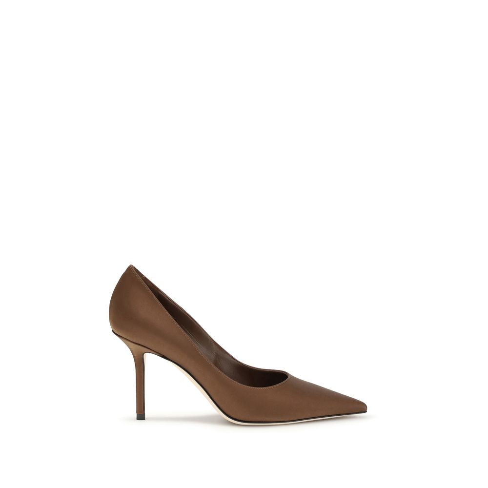 Jimmy Choo Brown Silk High Heel Pumps - Luxe Nova