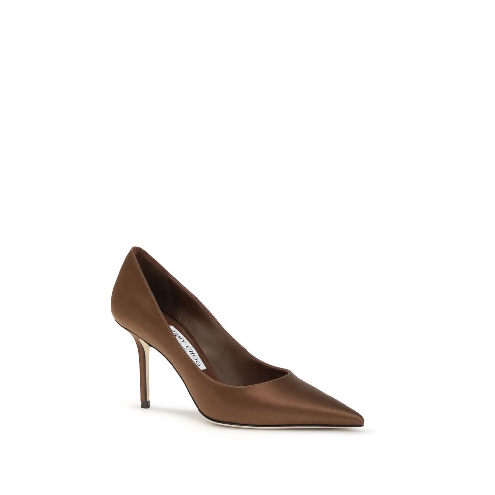 Jimmy Choo Brown Silk High Heel Pumps - Luxe Nova