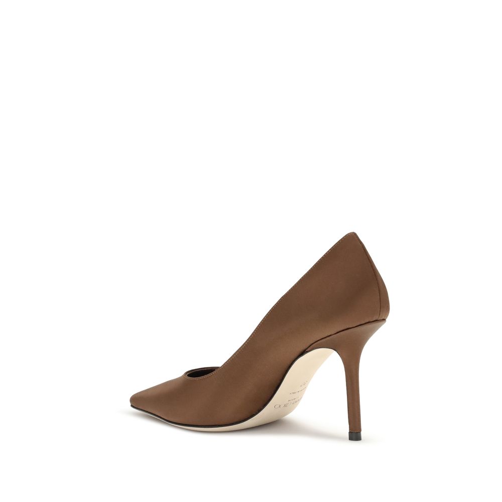 Jimmy Choo Brown Silk High Heel Pumps - Luxe Nova