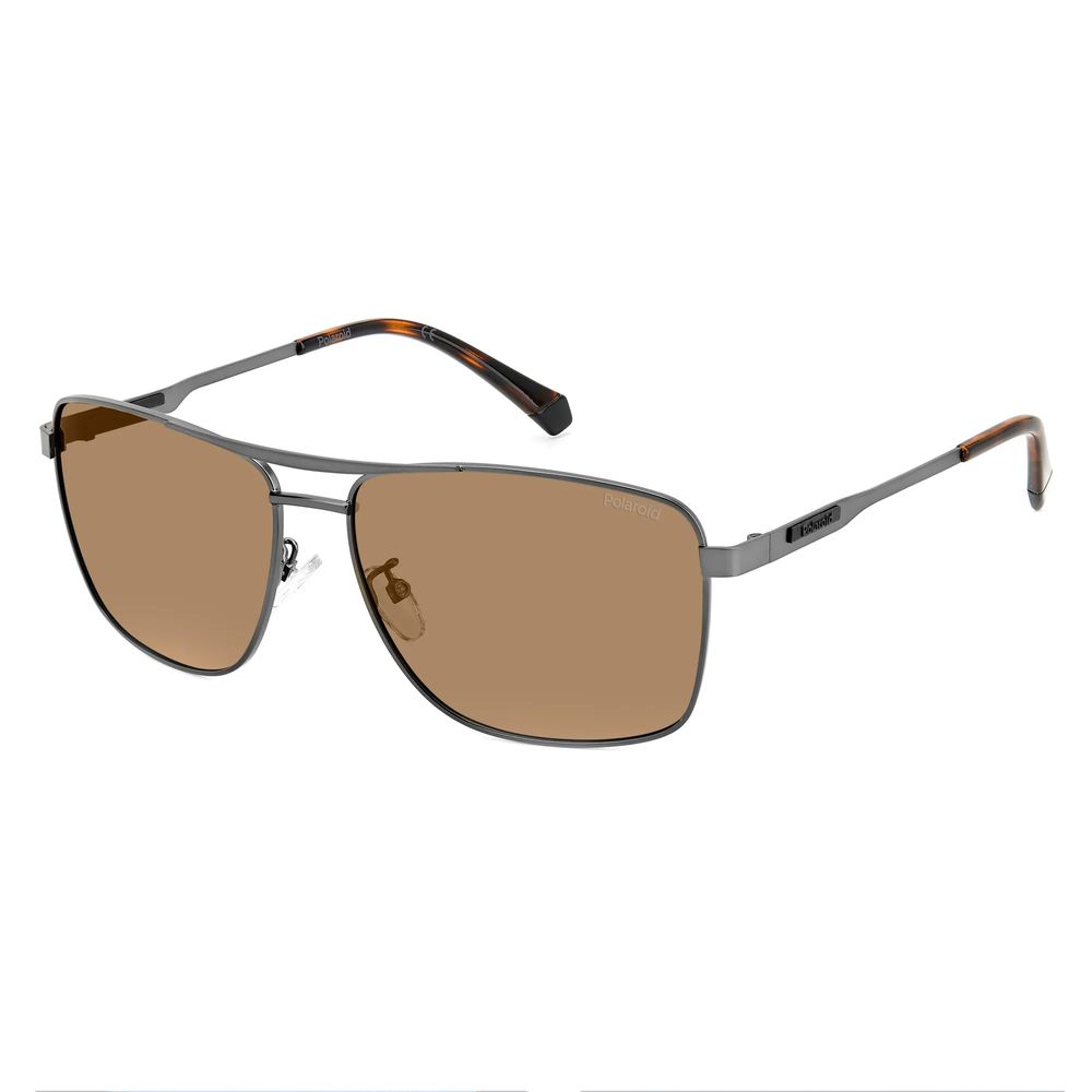 Polaroid Gray Stainless Steel Sunglasses