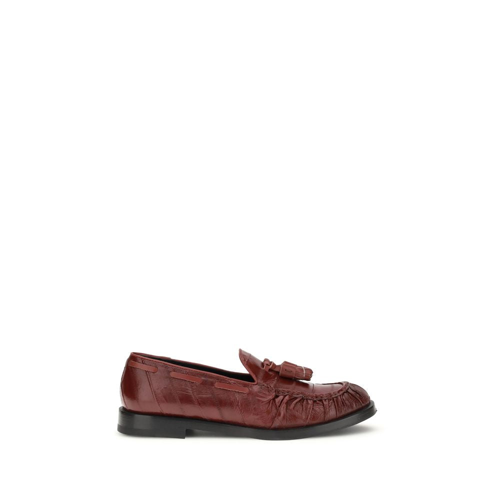 Fratelli Rossetti Bordeaux Leather Slip-On Loafers - Luxe Nova