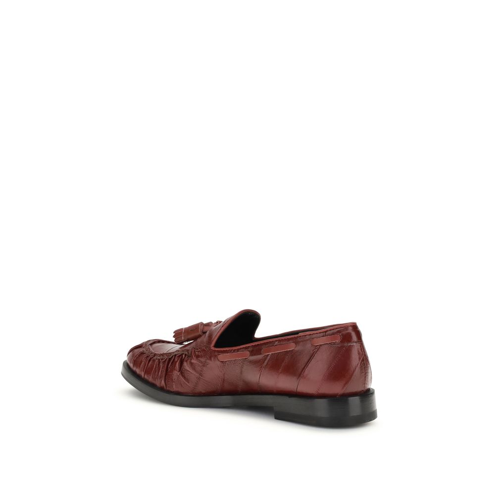 Fratelli Rossetti Bordeaux Leather Slip-On Loafers - Luxe Nova