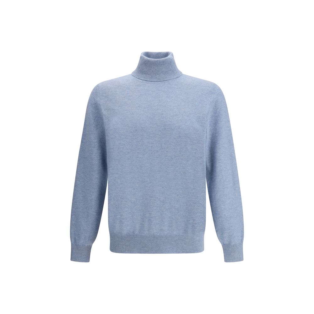 Brunello Cucinelli Blue Cashmere Sweater - Luxe Nova