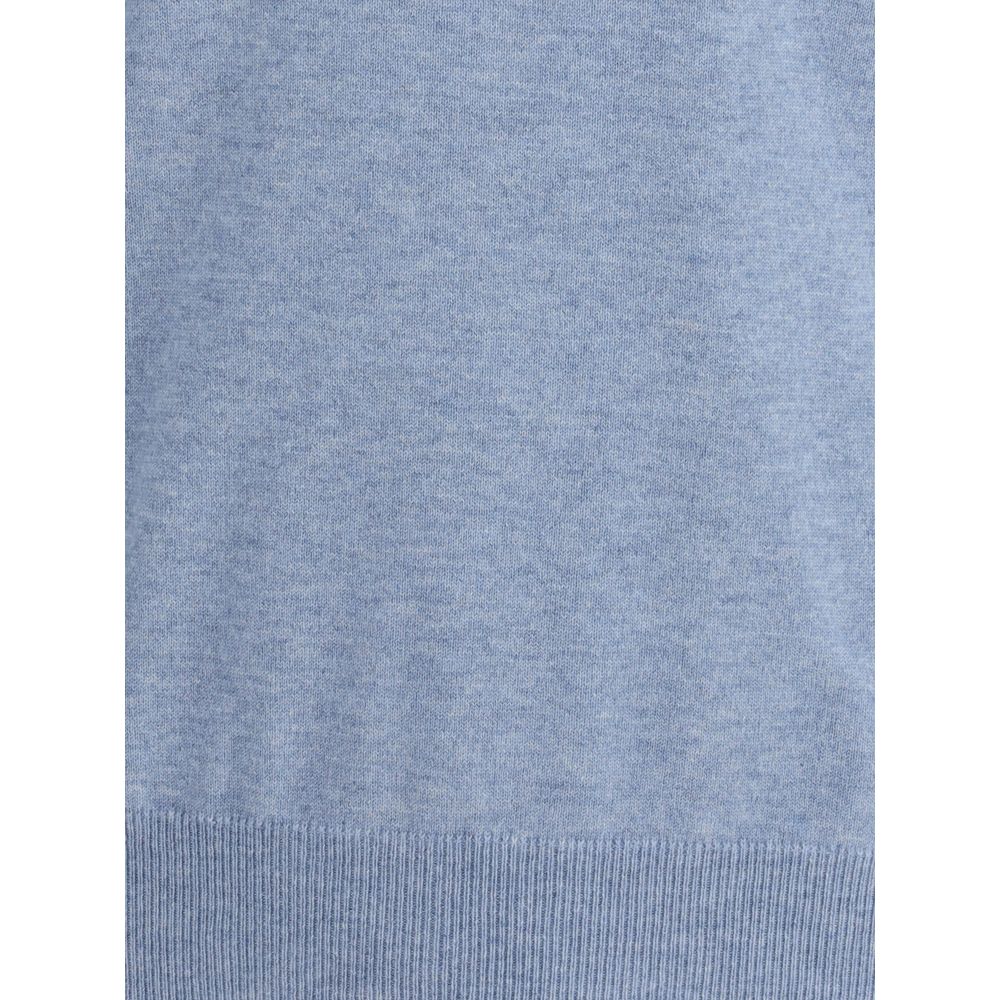 Brunello Cucinelli Blue Cashmere Sweater - Luxe Nova