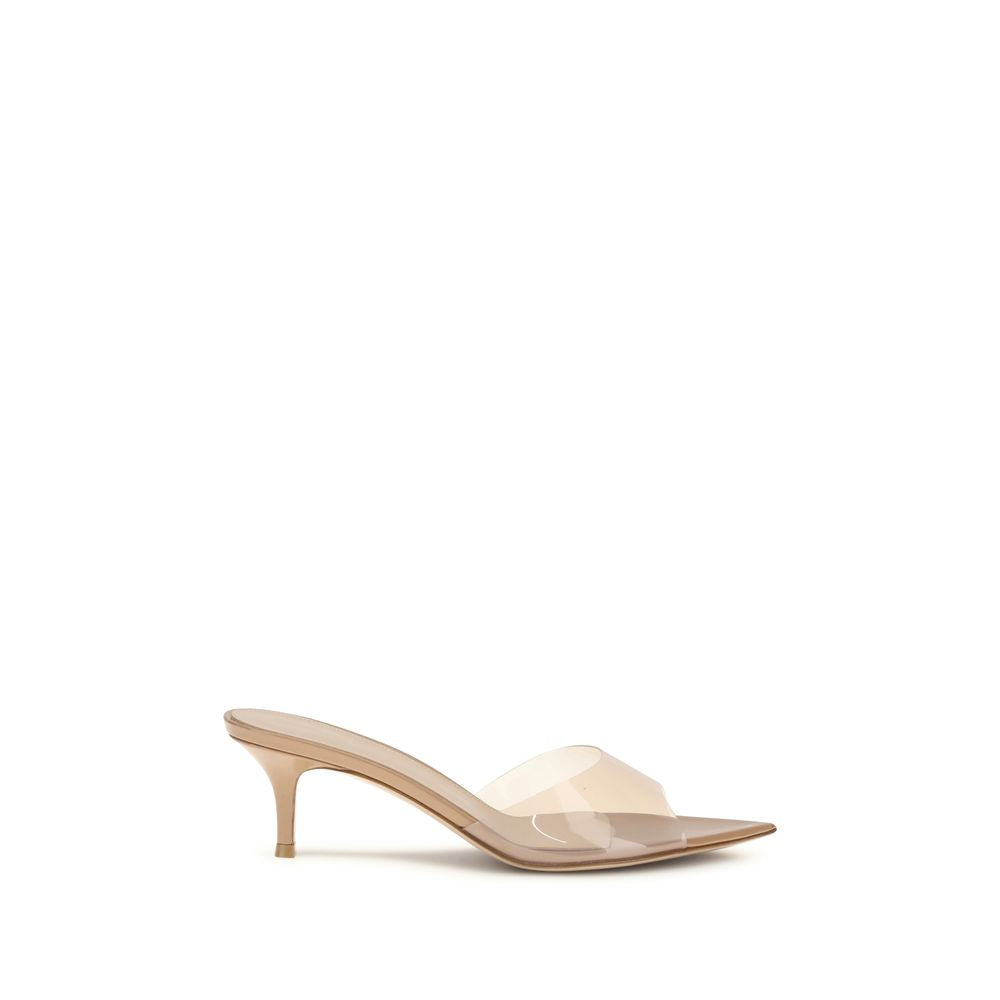 Gianvito Rossi Beige Polyurethane Stiletto Heel Sandals - Luxe Nova