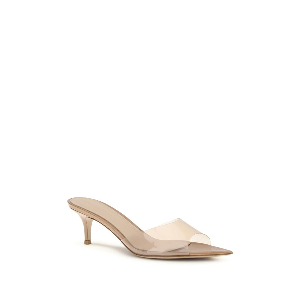 Gianvito Rossi Beige Polyurethane Stiletto Heel Sandals - Luxe Nova
