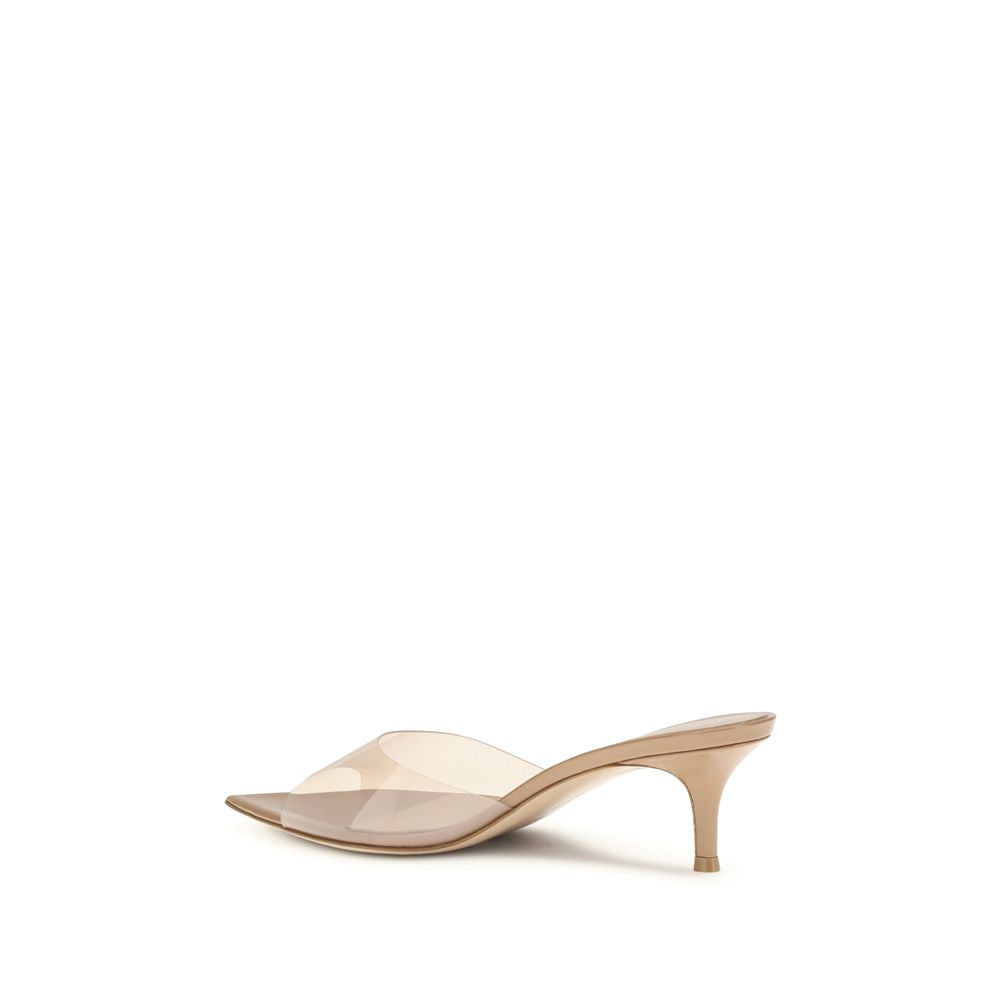 Gianvito Rossi Beige Polyurethane Stiletto Heel Sandals - Luxe Nova