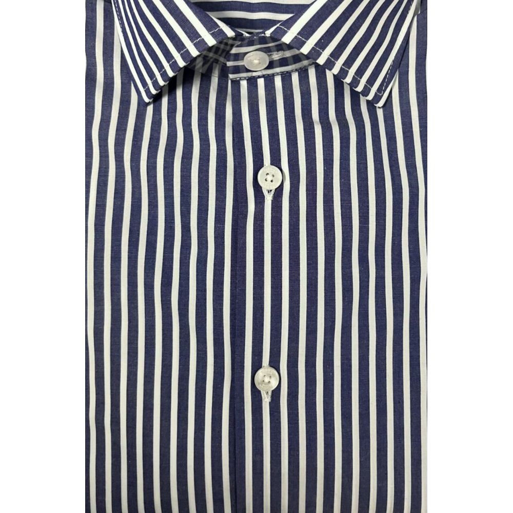 Baldinini Trend Blue Cotton Men Shirt