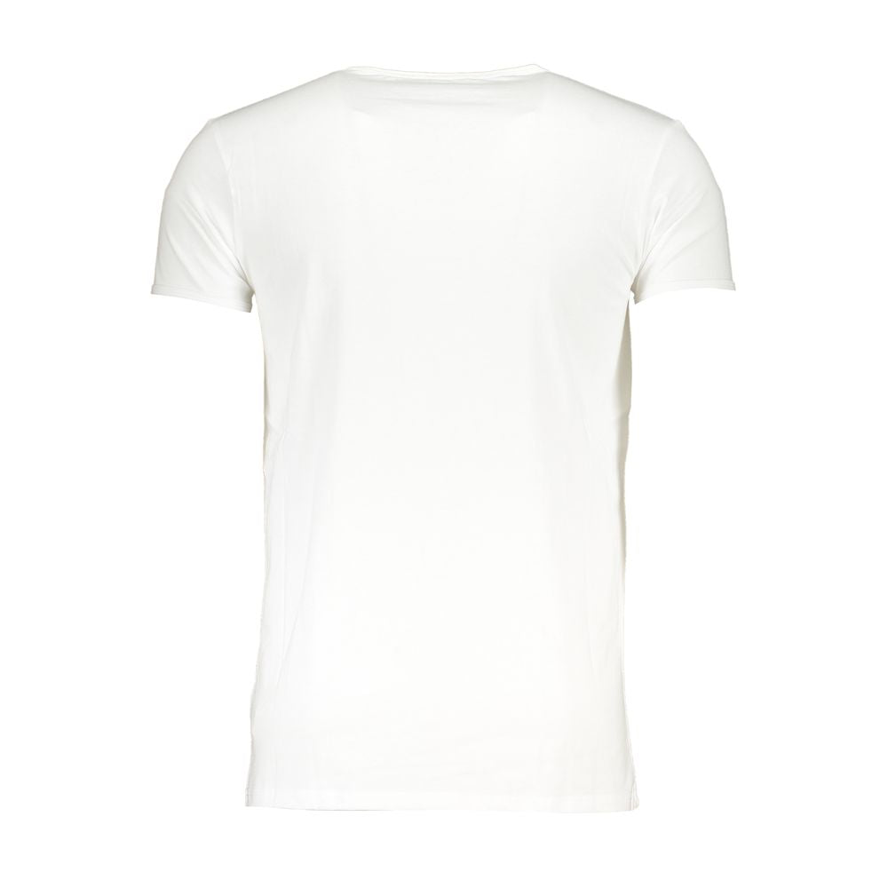 Cavalli Class Bianco Cotton Men T-Shirt - Luxe Nova