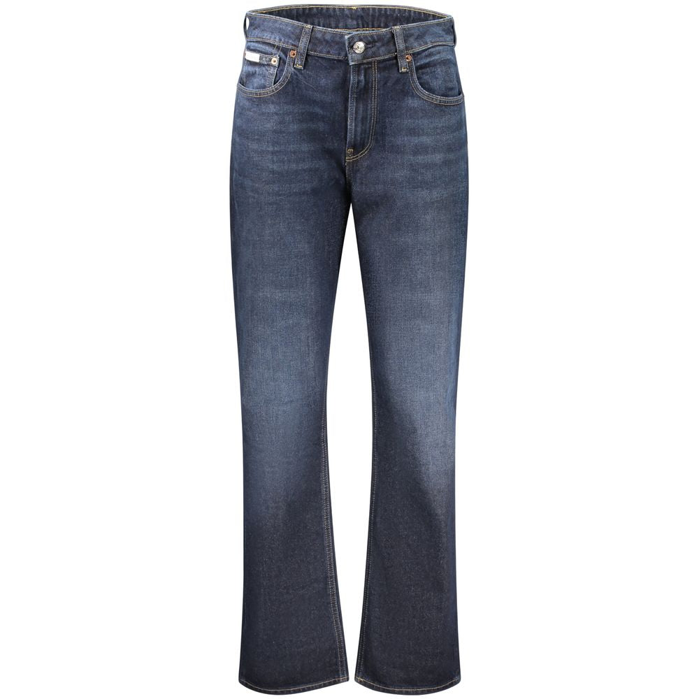 Calvin Klein Blue Cotton Women's High-Rise Jeans - Luxe Nova