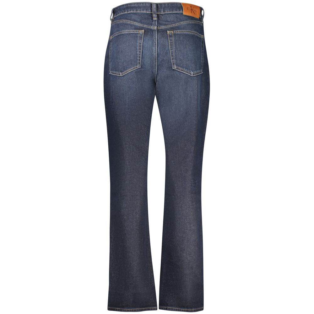 Calvin Klein Blue Cotton Women's High-Rise Jeans - Luxe Nova