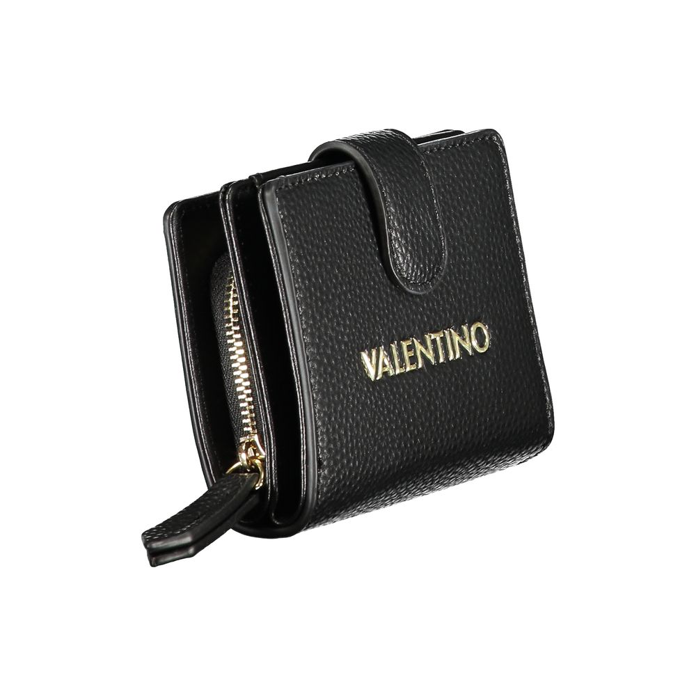 Mario Valentino Black Polyurethane Women Wallet - Luxe Nova