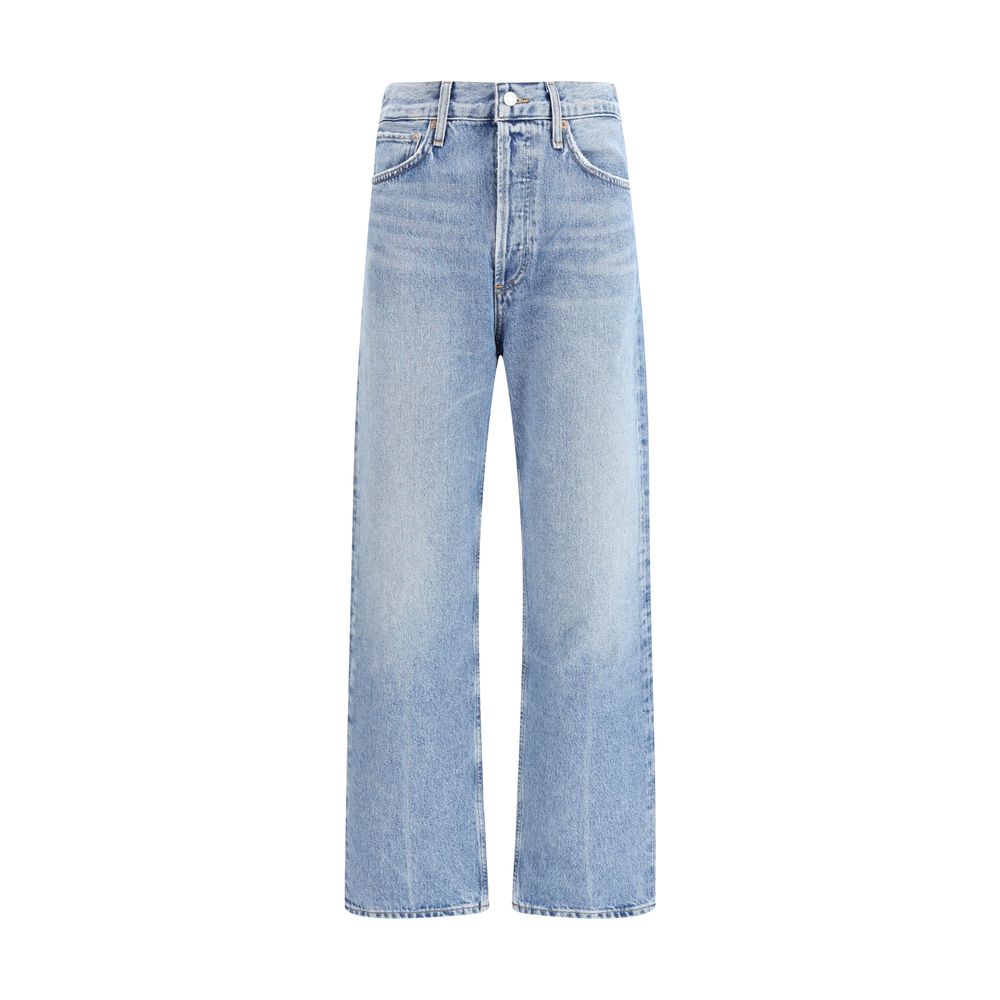 Agolde Blue Cotton Relaxed Fit Jeans