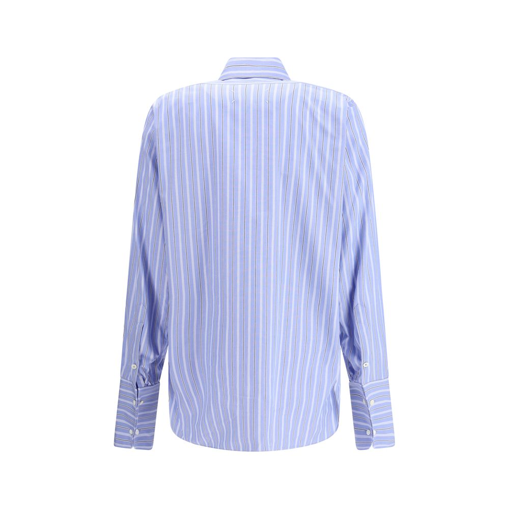 Margiela Blue Cotton Pattern Shirt