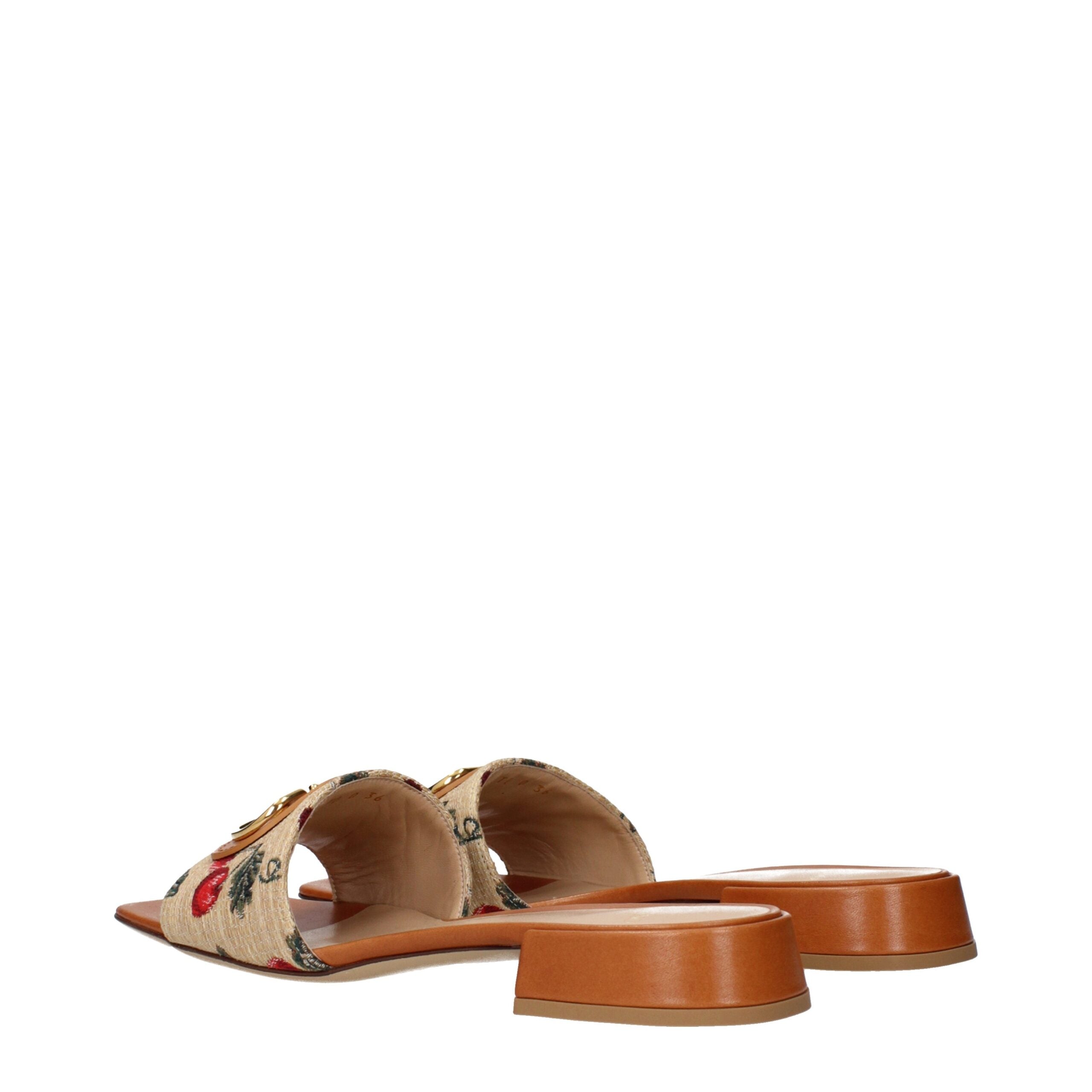 Valentino Garavani Beige Raffia Slippers - Luxe Nova