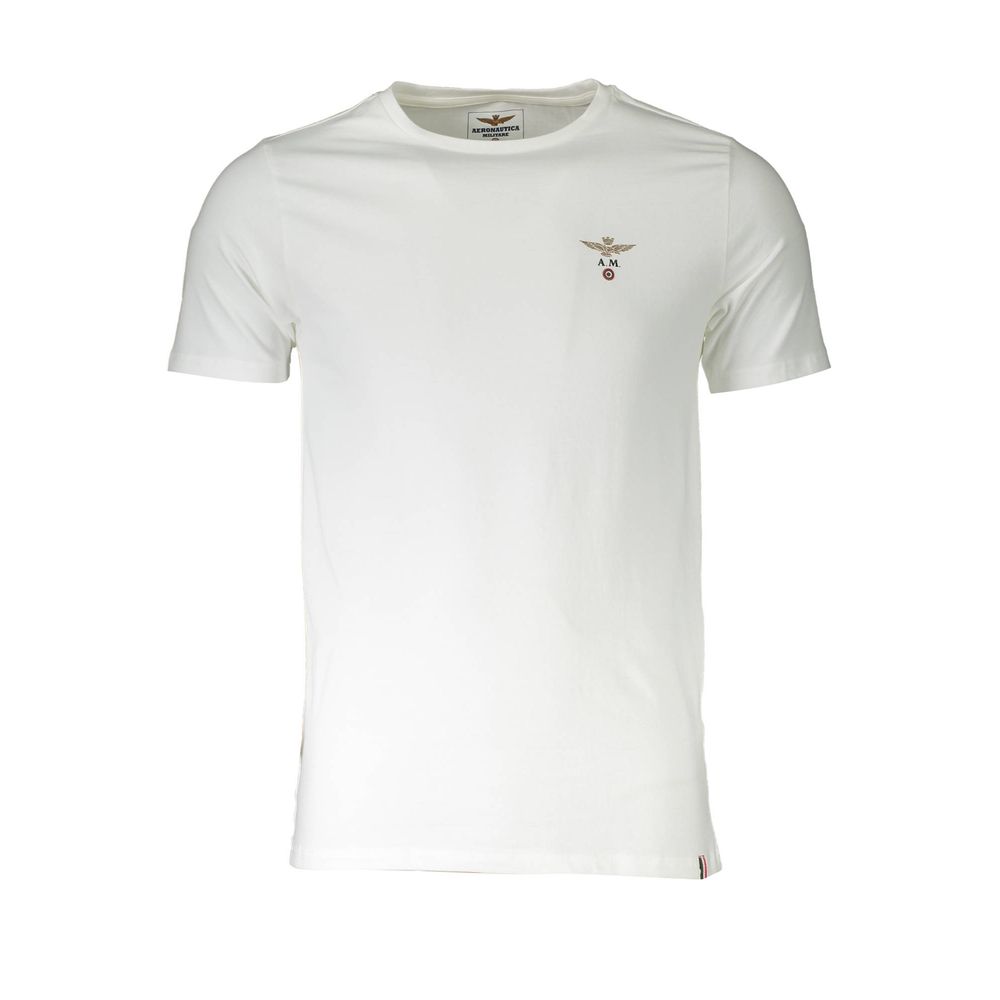 Aeronautica Militare White Cotton Men's T-Shirt - Luxe Nova